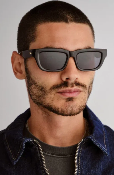 Le Specs Le Castle 54mm Polarized D-frame Sunglasses In Black