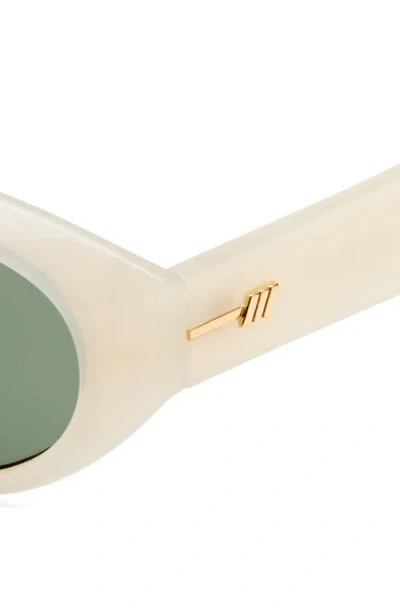 Le Specs Le Bijou 55mm Oval Sunglasses In Neutral