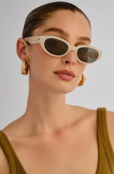 Le Specs Le Bijou 55mm Oval Sunglasses In Neutral