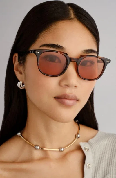 Le Specs Le Resolu 51mm D-frame Sunglasses In Brown