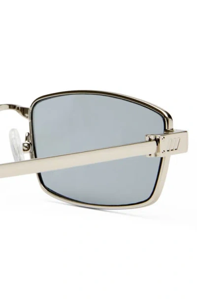 Le Specs Bizarro 56mm Rectangular Sunglasses In Gray
