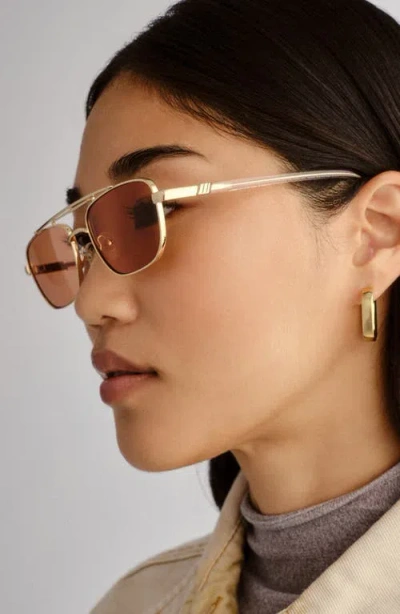 Le Specs Le Mimi 57mm Aviator Sunglasses In Gold