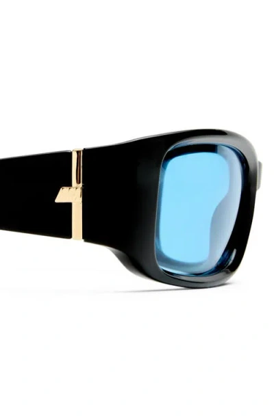 Le Specs Du Jour 60mm Rectangular Sunglasses In Black
