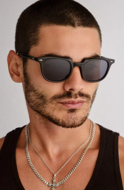 Le Specs Le Resolu 51mm Polarized D-frame Sunglasses In Black