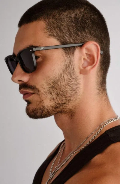 Le Specs Le Resolu 51mm Polarized D-frame Sunglasses In Black
