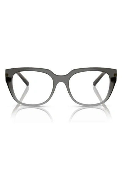 Dolce & Gabbana Dolce&gabbana 53mm Square Optical Glasses In Gray