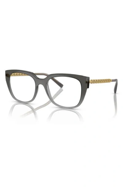 Dolce & Gabbana Dolce&gabbana 53mm Square Optical Glasses In Gray