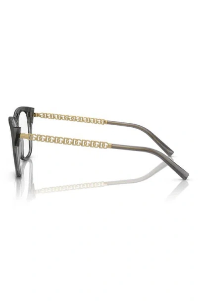 Dolce & Gabbana Dolce&gabbana 53mm Square Optical Glasses In Gray