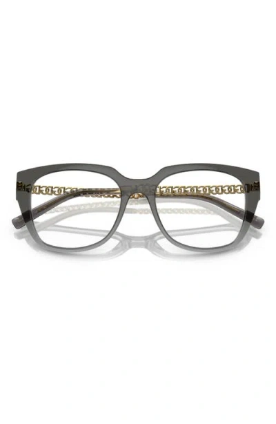 Dolce & Gabbana Dolce&gabbana 53mm Square Optical Glasses In Gray