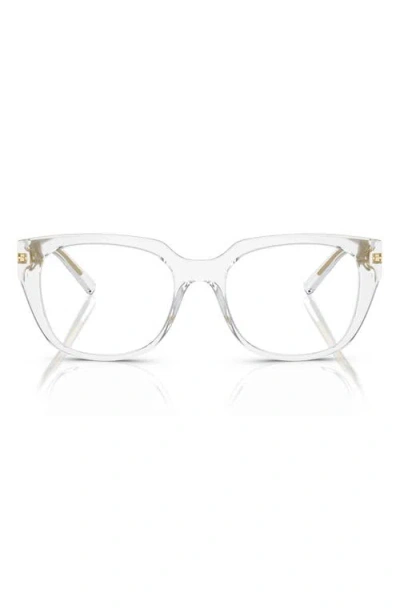Dolce & Gabbana Dolce&gabbana 53mm Square Optical Glasses In Transparent