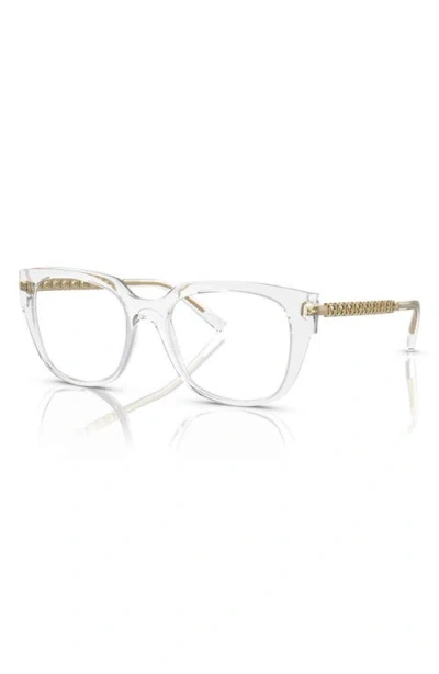 Dolce & Gabbana Dolce&gabbana 53mm Square Optical Glasses In Transparent