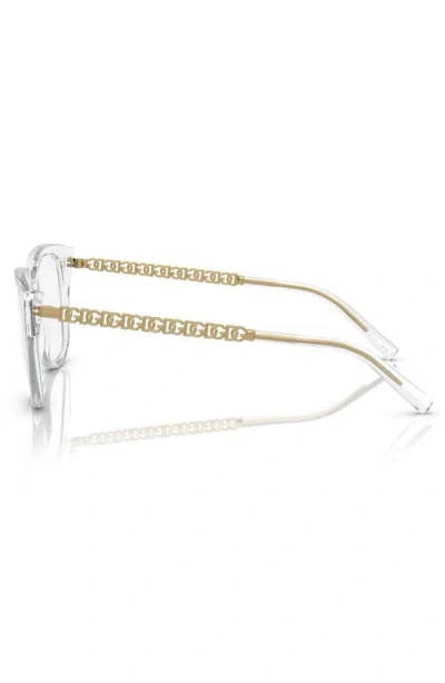 Dolce & Gabbana Dolce&gabbana 53mm Square Optical Glasses In Transparent