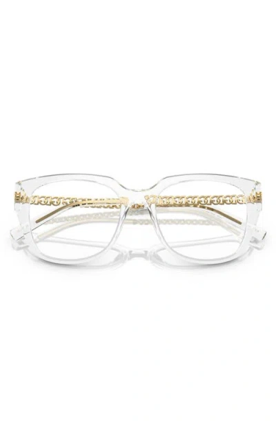 Dolce & Gabbana Dolce&gabbana 53mm Square Optical Glasses In Transparent