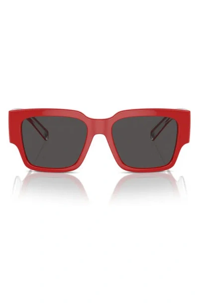 Dolce & Gabbana Dna Square-frame Sunglasses In Red