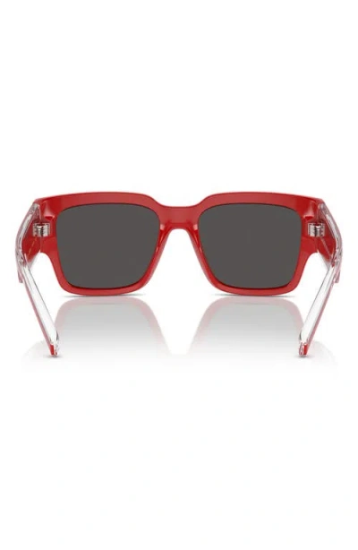Dolce & Gabbana Dna Square-frame Sunglasses In Red