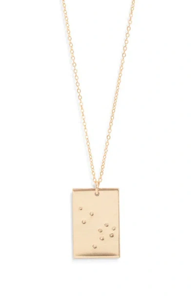 Set & Stones Zodiac Constellation Pendant Necklace In Gold