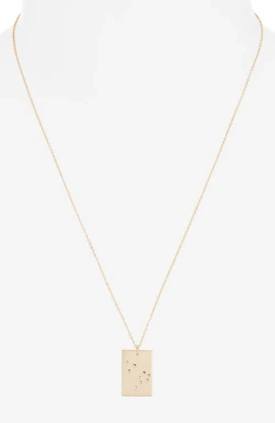 Set & Stones Zodiac Constellation Pendant Necklace In Gold