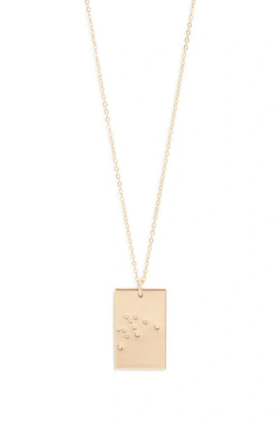 Set & Stones Zodiac Constellation Pendant Necklace In Gold