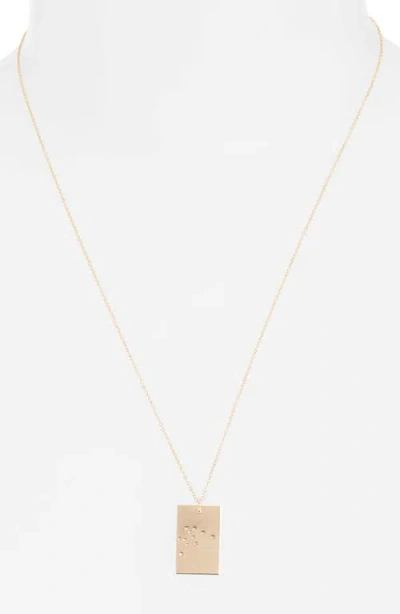Set & Stones Zodiac Constellation Pendant Necklace In Gold