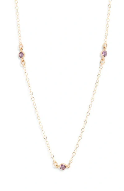 Set & Stones Birthstone Station Necklace In Gold