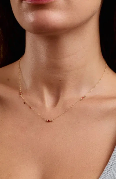 Set & Stones Birthstone Station Necklace In Gold
