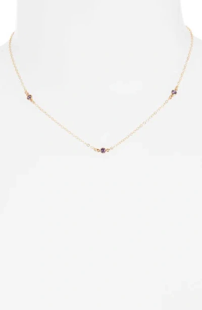 Set & Stones Birthstone Station Necklace In Gold