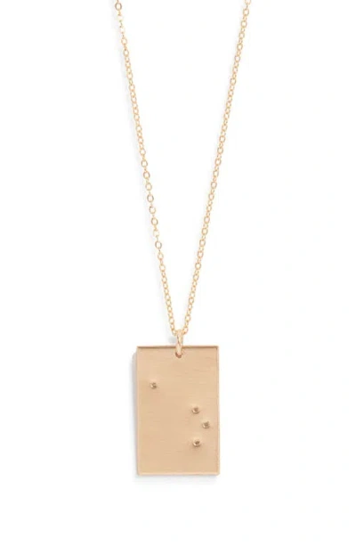 Set & Stones Zodiac Constellation Pendant Necklace In Gold