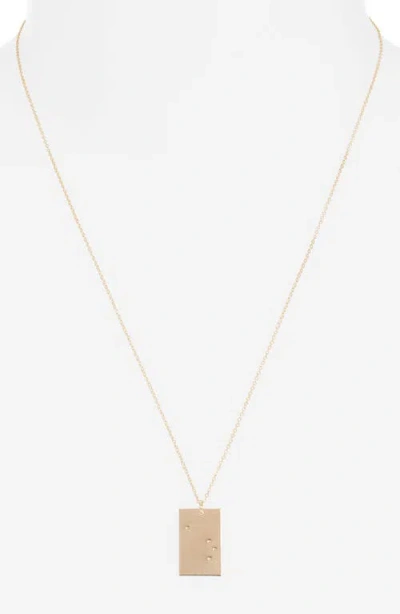 Set & Stones Zodiac Constellation Pendant Necklace In Gold