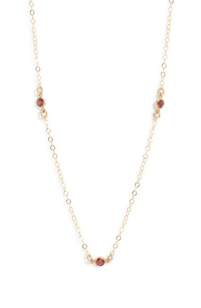 Set & Stones Birthstone Station Necklace In Gold