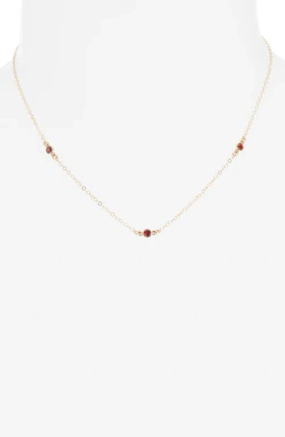 Set & Stones Birthstone Station Necklace In Gold