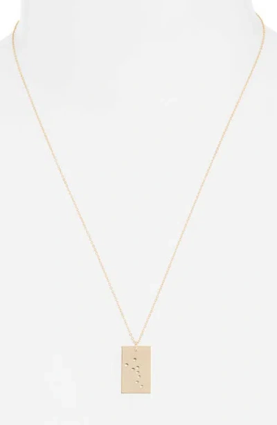 Set & Stones Zodiac Constellation Pendant Necklace In Gray