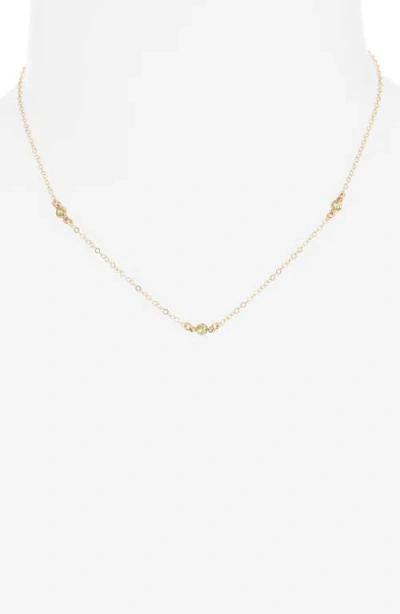 Set & Stones Birthstone Station Necklace In Burgundy