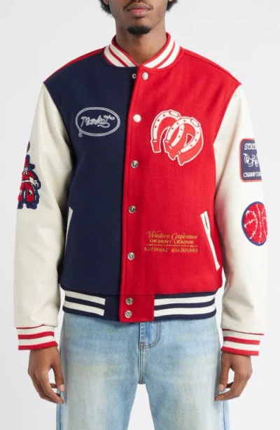Market Old West Varsity Jacket In Blue