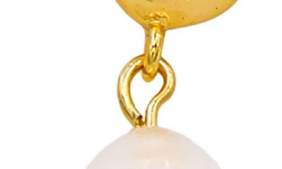 La Meno Elegant Baroque Pearl Drop Earrings In Multi