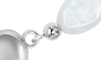 La Meno Sea Of Love Freshwater Pearl Bracelet In White