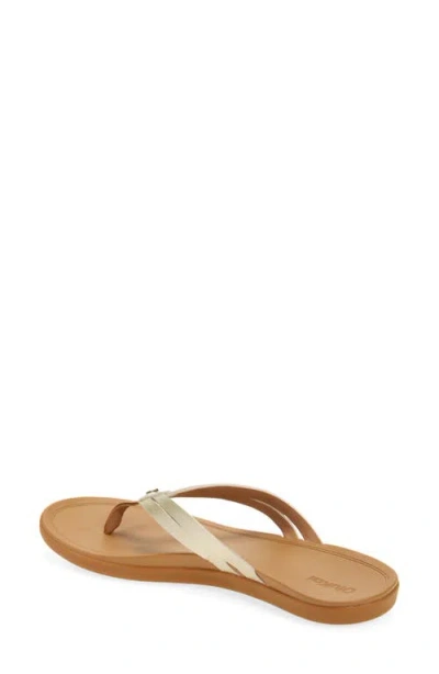 Olukai Ho Opio Hui Flip Flop In Gold