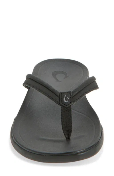 Olukai Ho'ōpio Mālua Flip Flop In Black