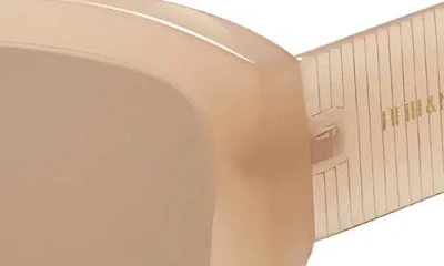 Fifth & Ninth Simone 55mm Polarized Geometric Sunglasses In Neutral