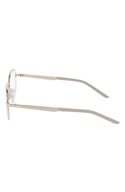 Nike Traveler Drift 51mm Round Blue Light Blocking Reading Glasses In Gray