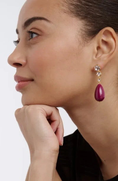 Ted Baker Pearsti Statement Crystal Drop Earrings In Multi