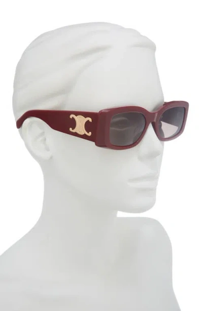 Celine Triomphe 53mm Rectangular Sunglasses In Brown