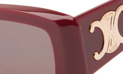 Celine Triomphe 53mm Rectangular Sunglasses In Brown