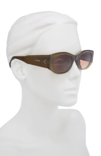 Celine Rectangular S329 Sunglasses In Acetate In Brown