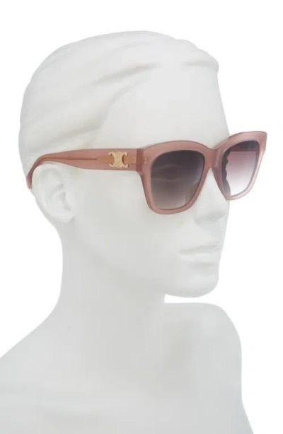 Celine Triomphe 55mm Round Sunglasses