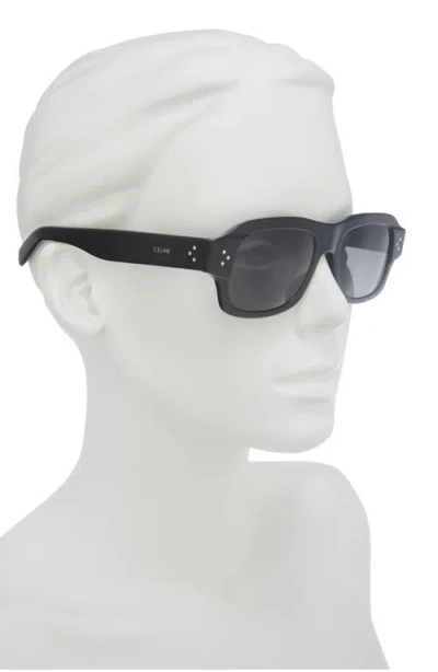 Celine 3 Dots 53mm Rectangular Sunglasses In Black