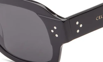Celine 3 Dots 53mm Rectangular Sunglasses In Black