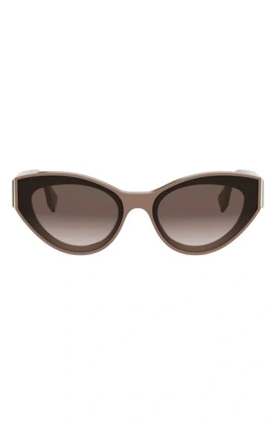 Fendi First Acetate Cat-eye Sunglasses In Brown