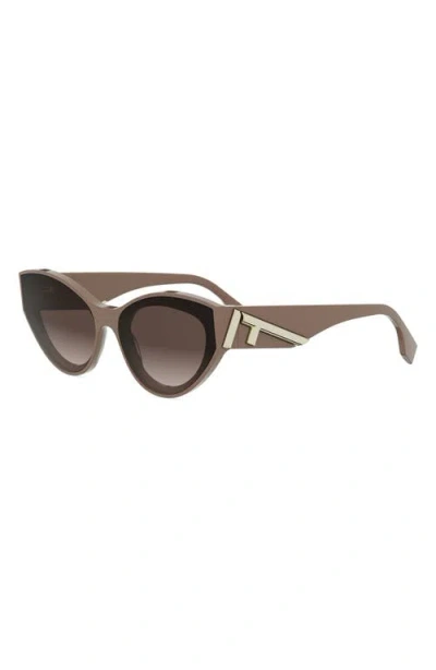 Fendi First Acetate Cat-eye Sunglasses In Brown