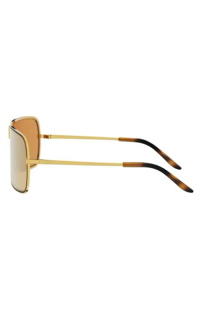 Fendi Fe40195u Ness 45e 45e Marrone Bronzato Sunglasses In Gold