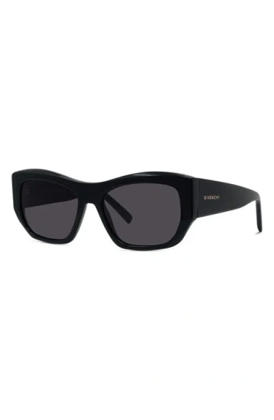Givenchy Gv Day Rectangular Acetate Sunglasses In Black